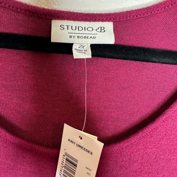 New with tags plus size studio B, long sleeve, mid, knit dress - Picture 7 of 12